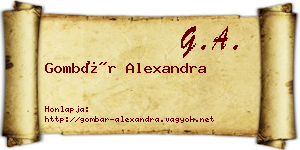 Gombár Alexandra névjegykártya