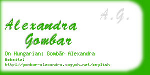 alexandra gombar business card