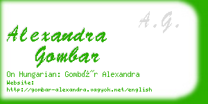 alexandra gombar business card